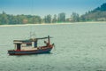 Fisherman boat and the Beautiful seascape view of Kalim beach, t Royalty Free Stock Photo