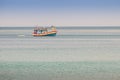 Fisherman boat and the Beautiful seascape view of Naiyang beach Royalty Free Stock Photo