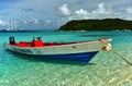 Fisherman boat at beautiful tropical beach