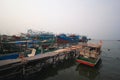 FISHERMAN BOAT AT KALI ADEM II HARBOUR IN Muara Angke, Jakarta, Indonesia