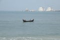 Fisherman Boat in the water India Royalty Free Stock Photo