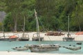 Fisherman boat on Zanzibar Island Royalty Free Stock Photo