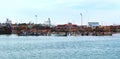 The fisherman boats with fish market.