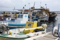 Fisherman boats in a harbour, Santorini Island, Greece