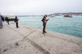 A fisherman on the Bosphorus