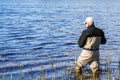 Fisherman catch a pike