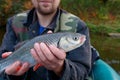 Fisherman with chub