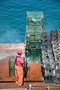 Fisherman cleaning