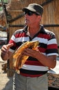 Fisherman in the Danube delta, Romania