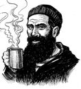 Fisherman drinking coffee