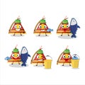 A fisherman firecracker smoke cone cartoon picture catch a big fish