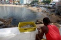Fisherman in fishing colony in salvador