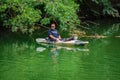 Fisherman Fishing for Smallmouth Bass on Roanoke River