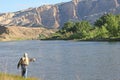 Fisherman Fly Fishing on the Green River Royalty Free Stock Photo