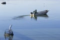 A fisherman in his boat Royalty Free Stock Photo