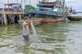 Fisherman at the Hoi An River, Vietnam