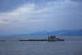 Fisherman house. Arno River flows into Sea. Pisa Marina, Italy Royalty Free Stock Photo