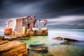 Fisherman house on the sea of Porto Paglia on the south of Sardinia, Gonnesa, in a dramatic long exposure