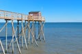 Fisherman huts at the coast