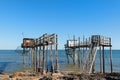 Fisherman huts at the coast