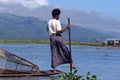 FISHERMAN ON THE INLE LAKE IN BURMA (MYANMAR)