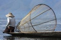 Fisherman - Inle Lake - Myanmar (Burma) Royalty Free Stock Photo