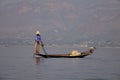 Fisherman on Inle Lake, Myanmar Royalty Free Stock Photo