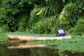 Fisherman in the jungle of national park Tortuguero Costa Rica