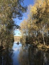 Fisherman on the lake