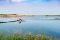 Fisherman on a lake