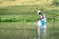 Fisherman in Lake Naivasha Kenya Africa