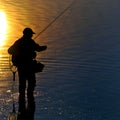 Fisherman morning Royalty Free Stock Photo