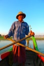 Fisherman in Myanmar Royalty Free Stock Photo