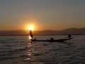 Fisherman Myanmar Royalty Free Stock Photo