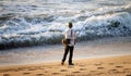 Fisherman Near the Ocean