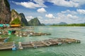 Fisherman nets in Koh Panyee settlement, Thailand Royalty Free Stock Photo