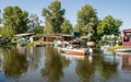 Fisherman and the old rabac boat. Old Boat Station Royalty Free Stock Photo