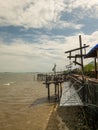 Fisherman pier in Balikpapan, Kalimantan, Indoensia