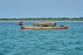 Fisherman resting in his boat