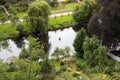 A fisherman in the river Dyje catches fish