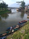 Fisherman river Tuntang from Indonesia country