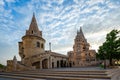 Fisherman`s Bastion on the Buda bank of the Danube in Budapest city, Hungary Royalty Free Stock Photo