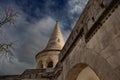 Fisherman\'s Bastion in Budapest (hungarian: Halszbstya), structure with seven towers