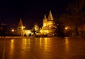 Fisherman`s Bastion in Budapest - Hungary at night, Budapest travel destination. Royalty Free Stock Photo