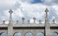 Architectural detail of Fisherman`s Bastion on the Buda bank of the Danube. Royalty Free Stock Photo