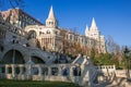 Fisherman`s Bastion in the Hungarian capital city. One of the best-known monuments in town, built in Neo-Romanesque style