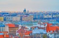 The Pest skyline with St Stephen Basilica, Budapest, Hungary Royalty Free Stock Photo