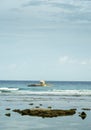 Fisherman\'s hut,floating out at sea on a bamboo platform,at Oslob,Cebu Island,The Philippines