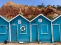 Fisherman& x27;s huts in Olhos de Agua Royalty Free Stock Photo