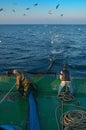 Fisherman`s nets working